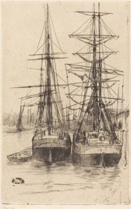 Dwa statki autorstwa James McNeill Whistler