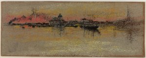 Wenecja: Wschód słońca nad Rialto autorstwa James Abbott McNeill Whistler