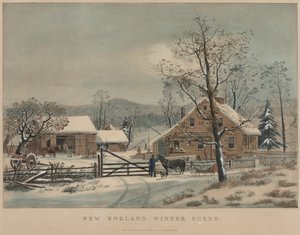 Scena zimowa Nowej Anglii autorstwa James Merritt Ives