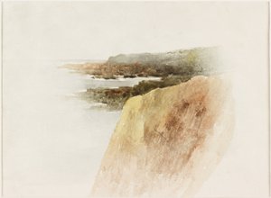 Seascape: Headland and Cliffs (akwarela i ołówek na papierze)