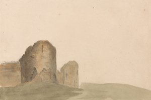 Zamek Pevensey, Sussex autorstwa James Moore