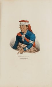KEE-O-TUCK-KEE; Wódz Pottowattomie, z aborygeńskiego portfolio autorstwa James Otto Lewis