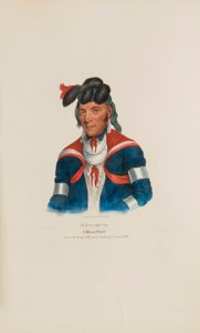 MI-A-QU-A; Wódz Miami, z aborygeńskiego portfolio autorstwa James Otto Lewis