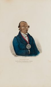 RICHARDVILLE; Wódz plemienia Indian Miami, z "The Aboriginal Portfolio". autorstwa James Otto Lewis