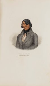 WAA-BA-SHAW; sławny wódz Siuksów, z aborygeńskiego portfolio autorstwa James Otto Lewis