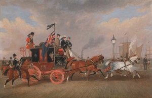 Ostatni z autokarów pocztowych w Newcastle upon Tyne autorstwa James Pollard