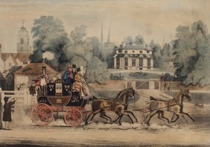 Royal Mail Coach (kolorowy grawerunek) autorstwa James Pollard