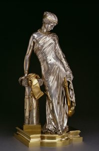 Postać stojącej Sappho, 1848 (brąz srebrzony i złocony)