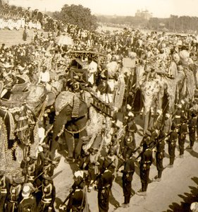 Wielka procesja Durbar, Delhi, Indie. 1903 (zdjęcie) autorstwa James Ricalton