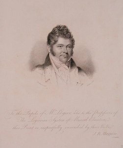 Portret Johanna Bernharda Logiera (1777-1846) sztychowany przez H. Meyera (grafika) autorstwa James Robert (after) Maguire