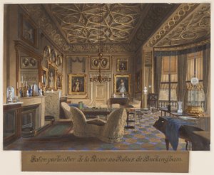 Prywatny pokój królowej w Pałacu Buckingham. (Salon Królowej w Pałacu Buckingham)