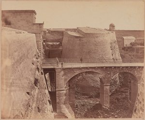 Most w Porta Reale, Malta, ok. 1856 r. autorstwa James Robertson