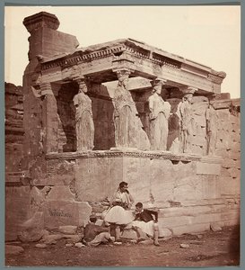 Erechtejon - świątynia na Akropolu w Atenach. autorstwa James Robertson
