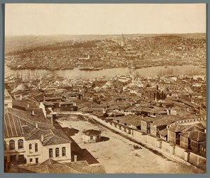 „Pera i Galata” [Stambuł. Panorama miasta - widok dzielnic Pera i Galata] autorstwa James Robertson