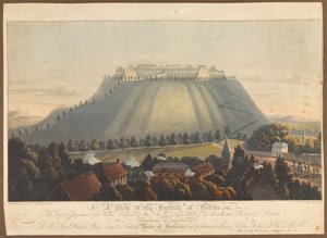 Widok na twierdzę Bitche. Skład karny dla brytyjskich jeńców wojennych, 1799