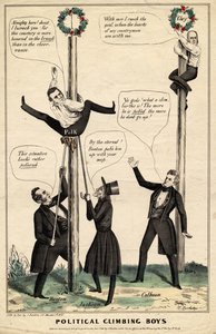Polityczna wspinaczka chłopców, wydana przez J Baillie, H Bucholzer, New York, 1844