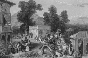 Śmierć biskupa Hebera, 1846 r. autorstwa James Sands