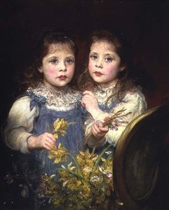 Bliźniacy, ok. 1901 (olej na płótnie) autorstwa James Sant