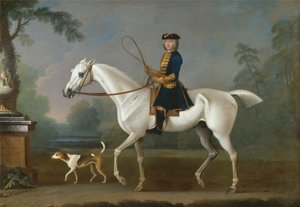 Sir Roger Burgoyne ujeżdżający borsuka autorstwa James Seymour