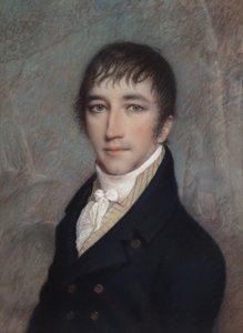 Clement Clarke Moore, 3/1810 (pastel na szarym papierze) autorstwa James Sharples