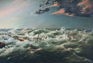 Rozbity statek Admella, Cape Banks, 6 sierpnia 1859 r. autorstwa James Shaw