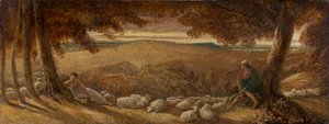 Wieczorne pastwisko autorstwa James Smetham