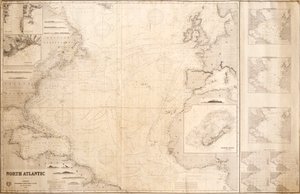 Mapa północnego Oceanu Atlantyckiego