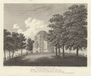 Robert Bloomfield, poeta: Świątynia w Euston Park (rycina)