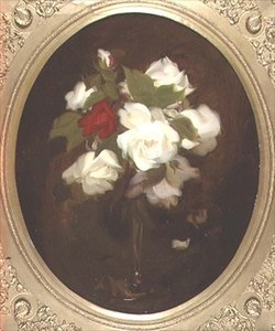 Martwa natura z różami (olej na płótnie) autorstwa James Stuart Park