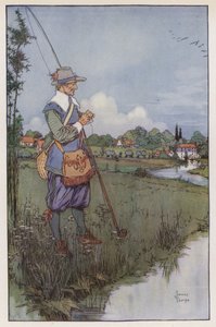 Ilustracja do The Compleat Angler autorstwa Izaaka Waltona autorstwa James Thorpe
