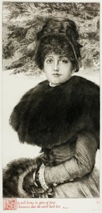 Spacer po śniegu autorstwa James Tissot