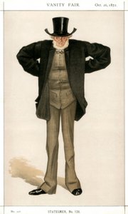 Newcastle on Tyne, Joseph Cowen, brytyjski polityk, 1872. autorstwa James Jacques Joseph Tissot