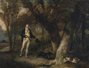 Portret księdza Thomasa Levetta i ulubione psy, strzelanie do kogutów autorstwa James Ward