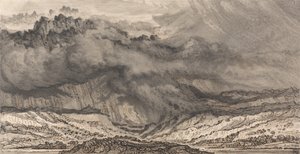 Snowdon, zbliżająca się burza autorstwa James Ward