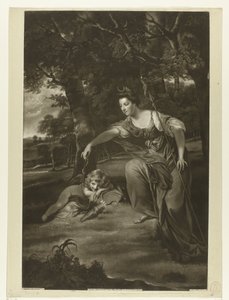 Portret Elizabeth Montagu i jej syna Jerzego jako Diana i Kupidyn