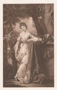 Portret van Frances Abington-Barton als Thalia
