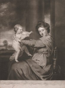 Caroline Duchess of Marlborough z Lady Caroline Spencer, jej córką autorstwa James Watson