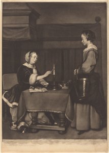 Korespondentka autorstwa James Watson after Gabriel Metsu