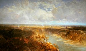 Widok na rzekę Swale (olej na panelu) autorstwa James Webb