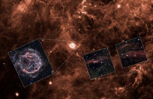 Echa światła z Cassiopeia A (w kontekście teleskopu Spitzera) autorstwa James Webb Space Telescope (NASA)