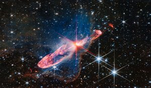 Herbig-Haro 46/47 (obraz z kamery NIRCam) autorstwa James Webb Space Telescope (NASA)