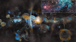 Centrum Galaktyki (MeerKAT i Webb) autorstwa James Webb Space Telescope (NASA)