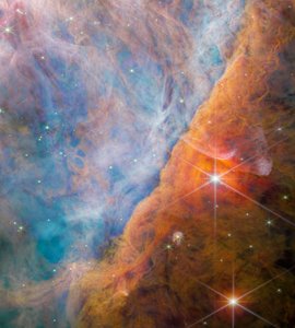 Pasek Oriona (obraz z NIRCam) autorstwa James Webb Space Telescope (NASA)
