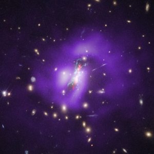 Gromada Phoenix (Hubble, Chandra, VLA) autorstwa James Webb Space Telescope (NASA)