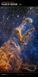 Filary stworzenia (obraz kompasu NIRCam) autorstwa James Webb Space Telescope (NASA)