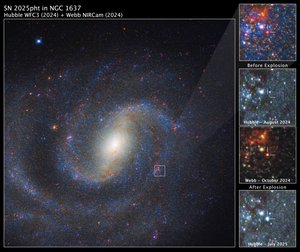 SN 2025pht w NGC 1637 autorstwa James Webb Space Telescope (NASA)