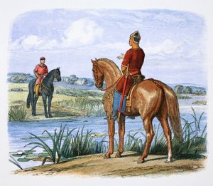 Henryk z Anjou i Stephen naradzają się nad Tamizą, 1153 1864 r autorstwa James William Edmund Doyle
