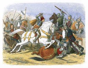 Król Ryszard III na polu Bosworth autorstwa James William Edmund Doyle