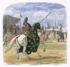 Król Ryszard II zatrzymuje pojedynek Hereford i Norfolk autorstwa James William Edmund Doyle