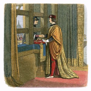 Spotkanie króla Edwarda IV i Ludwika XI Francji w Pecquigny autorstwa James William Edmund Doyle